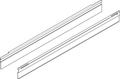TANDEMBOX intivo, профиль приема для поперечного разделителя 450мм, бел.