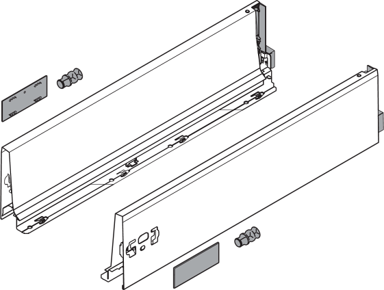 TANDEMBOX, царги 115/400мм, черные, комплект