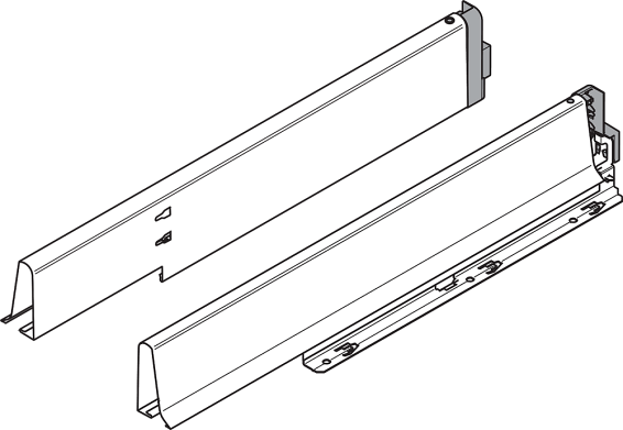 TANDEMBOX, царги М 83/450 для ящика под мойку, серые, комплект