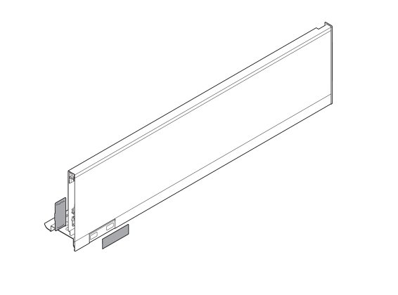 LEGRABOX, Царга, высота K (128,5 мм), НД=500 мм, правая, гавана коричневый