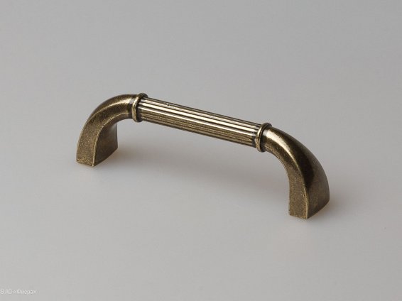 RS082 мебельная ручка-скоба 96 мм старинная латунь