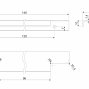 Ray торцевая мебельная ручка для фасадов 150 мм сатиновое золото