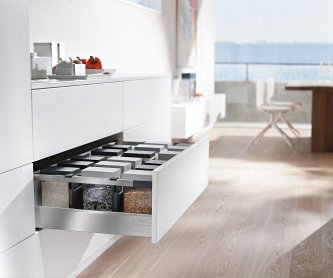 Ящик TANDEMBOX antaro (высота D 224, глубина 400 мм), крепление саморезы, нержавеющая сталь