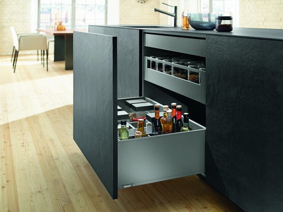 Ящик LEGRABOX pure (высота F 241, глубина 450 мм), терра-черный